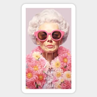 Vintage and Vivacious, Pink Lady Sticker